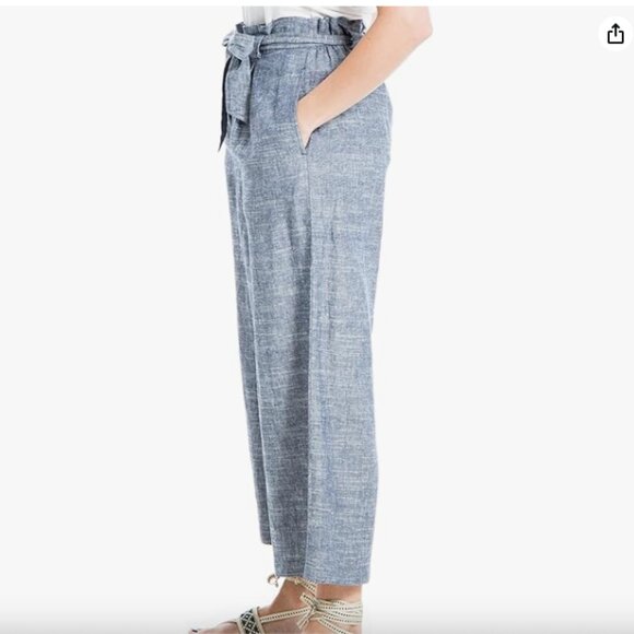 Max Studio Women's Pant with Tie, Navy, Small - Picture 3 of 3